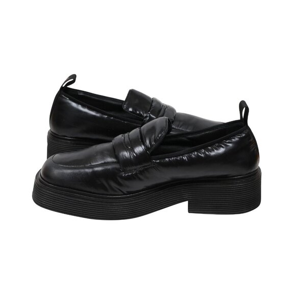 Marni Mens Square Toe Platform Loafers US 12 45 Black Nylon Padded Derby Slip On - Picture 9 of 11